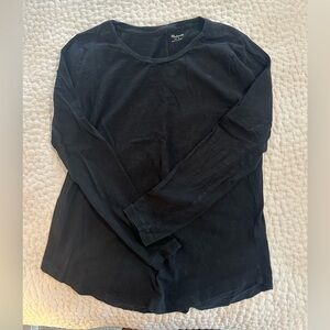 Madewell Black Cotton Long Sleeve Shirt